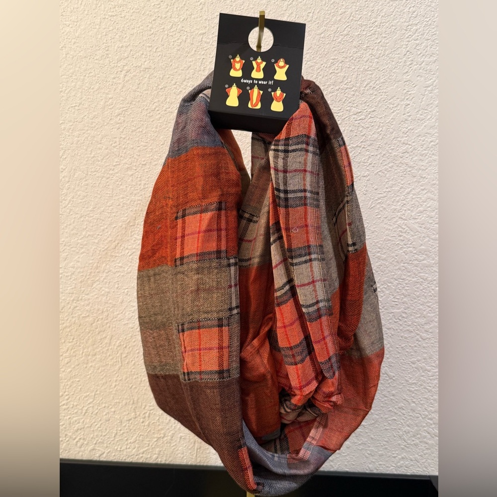SUPPORT COOL GIFTSSS♥️♥️♥️   Women’s Plaid Infinity Scarf Tartan NWT - Picture 5 of 9